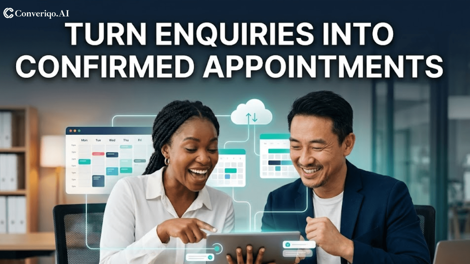 turn enquiries into confirmed appointments team using tablet
