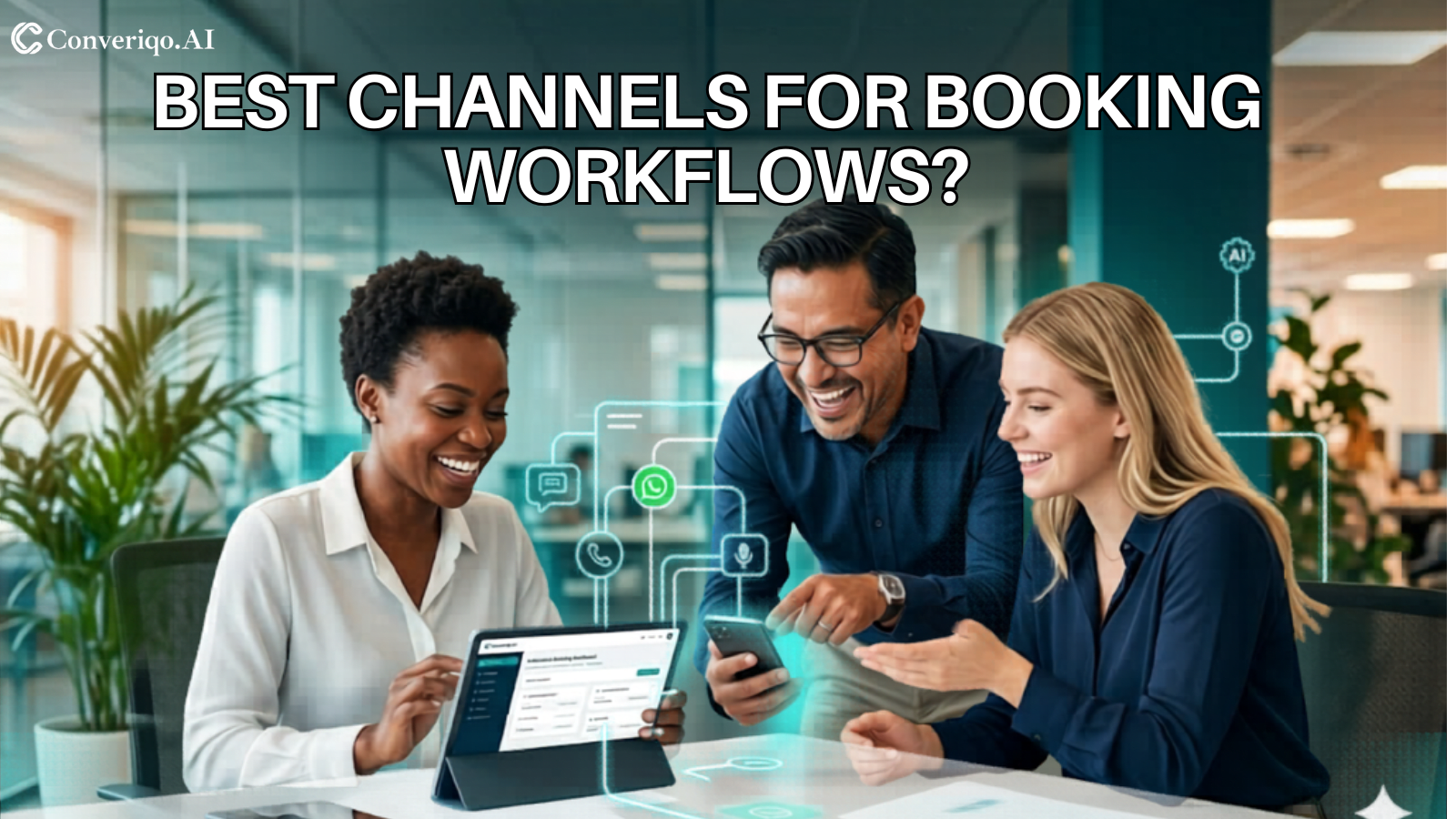 best channels for booking workflows team using chat and mobile