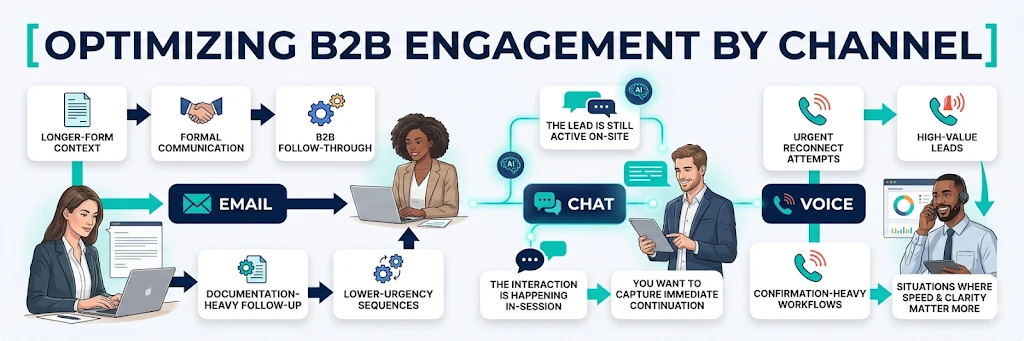 b2b engagement channel optimization workflow