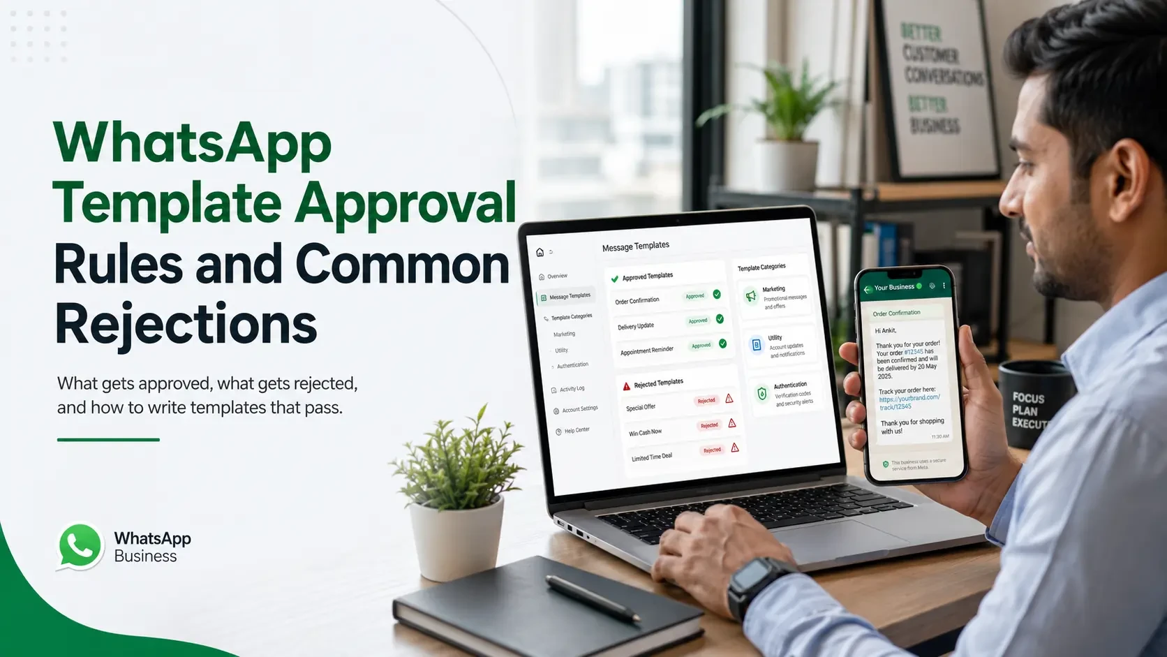 WhatsApp template approval rules and rejections