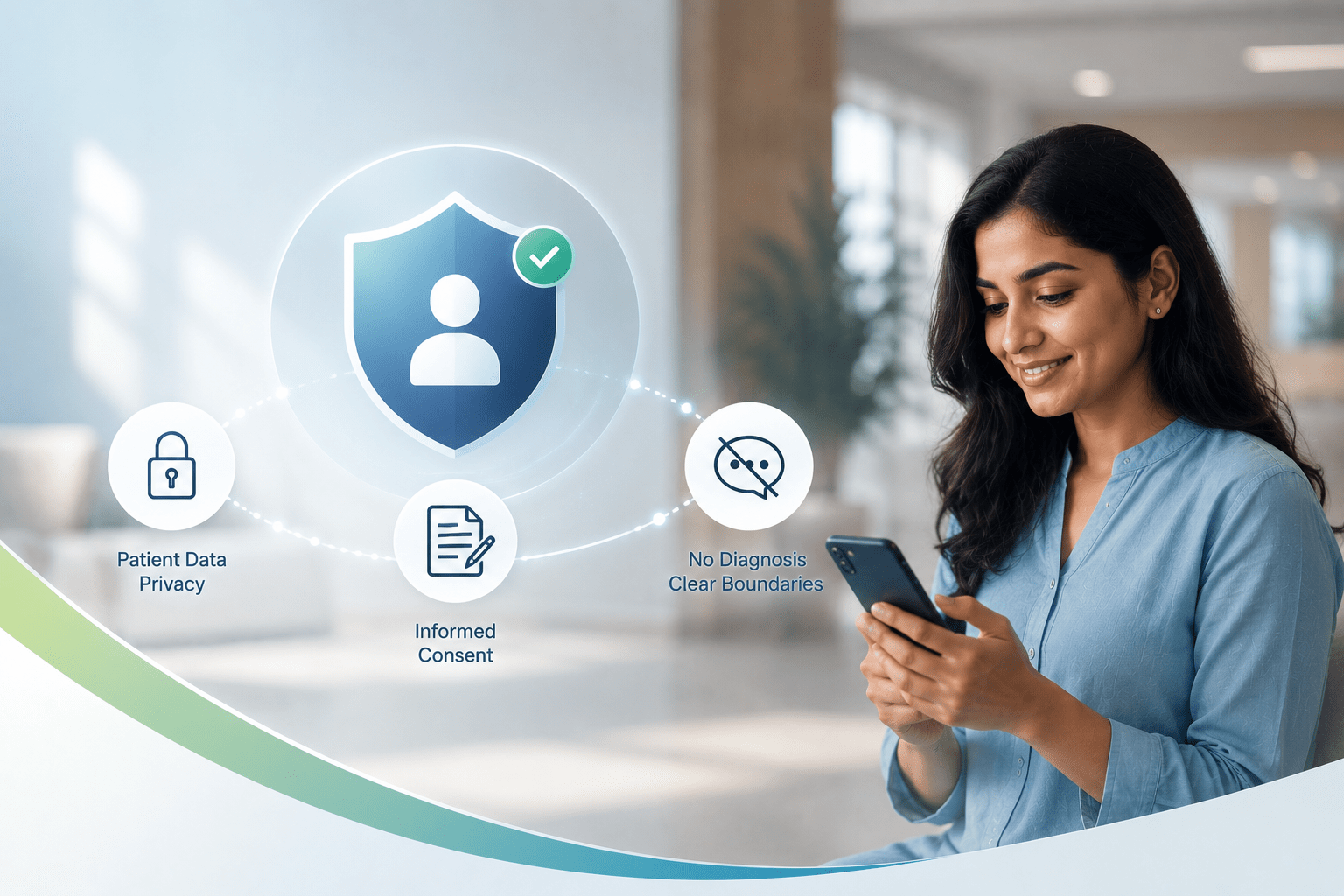 Responsible conversational AI in healthcare patient trust banner