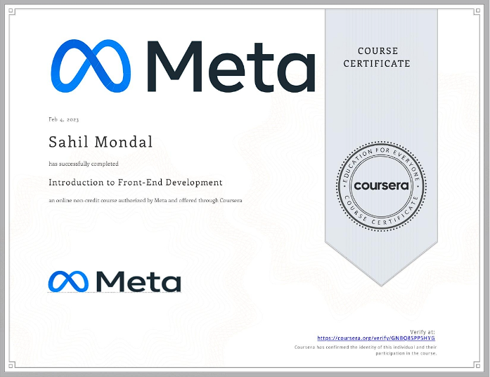 Intro to Front-End Dev by Meta