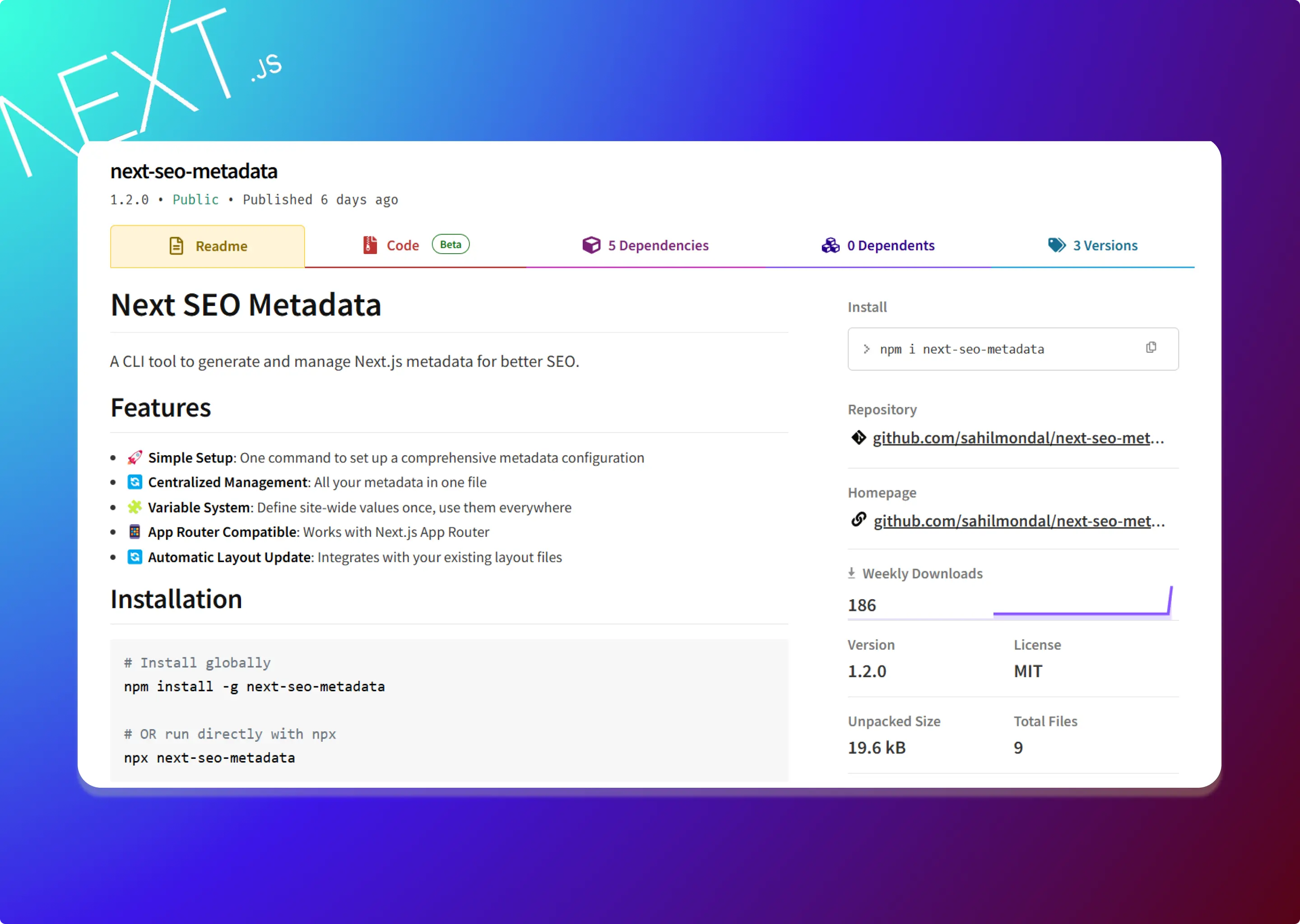 Next SEO Metadata
