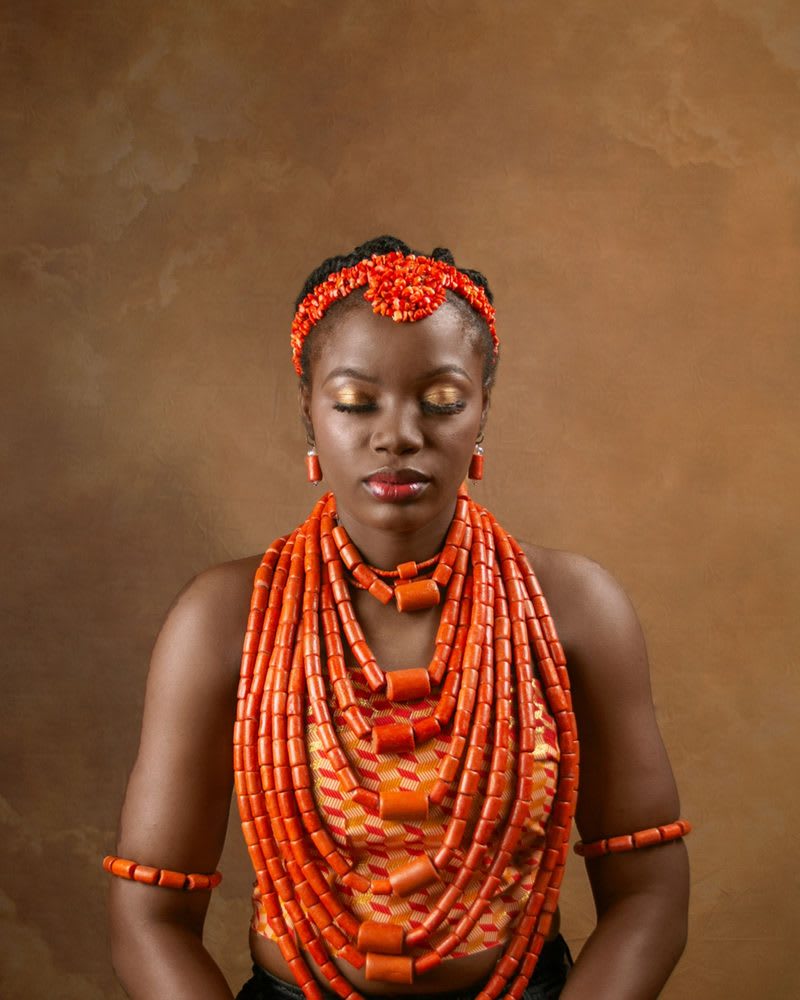 Coral bead set
