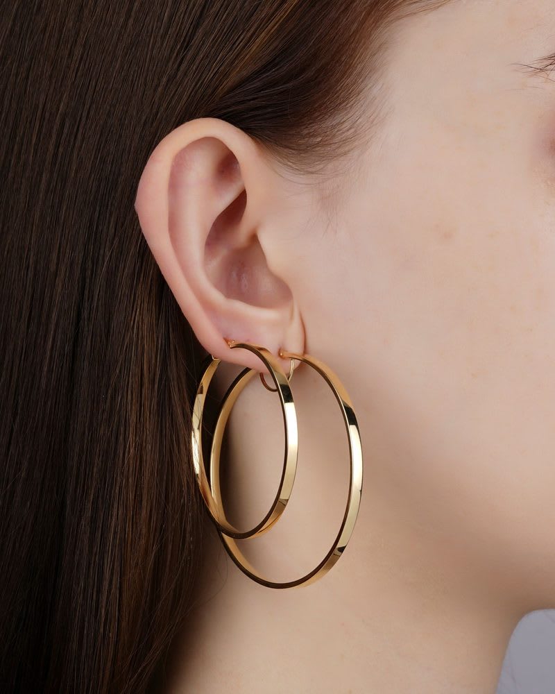 Gold plated hoops