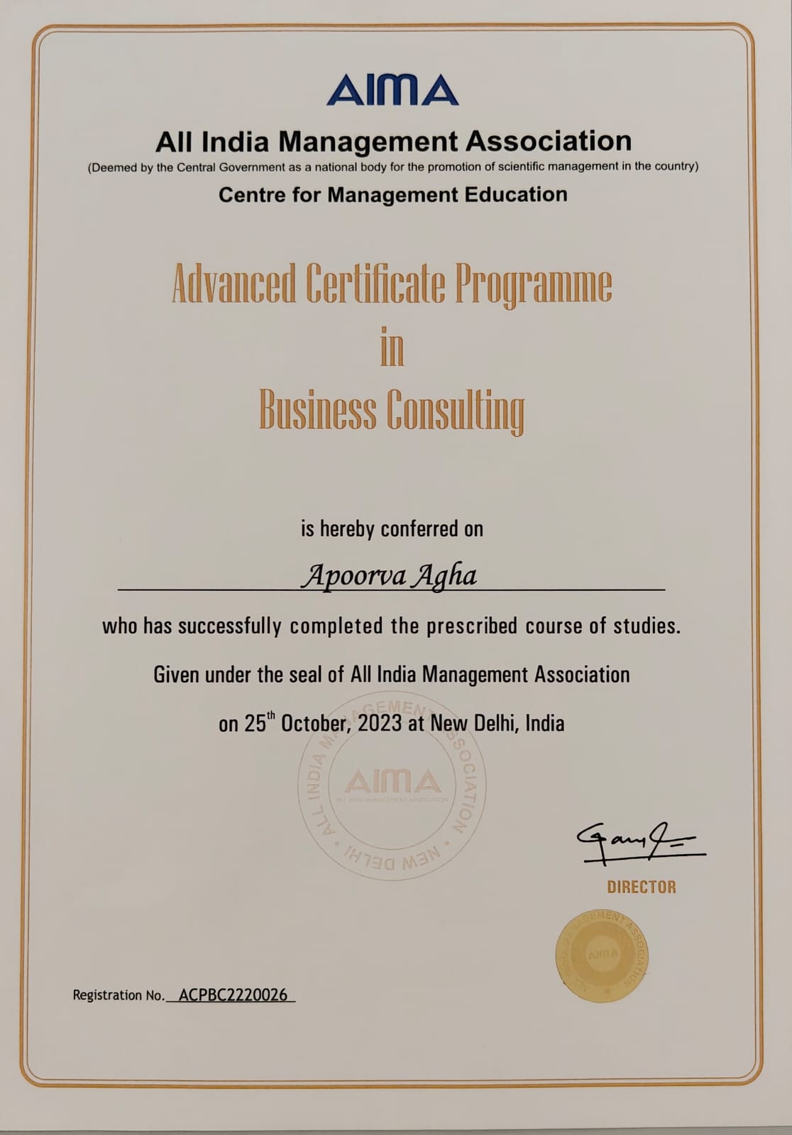 Advanced Certificate Programme in Business Consulting