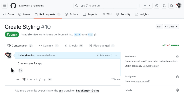 إنشاء فرع CSS في GitHub Desktop