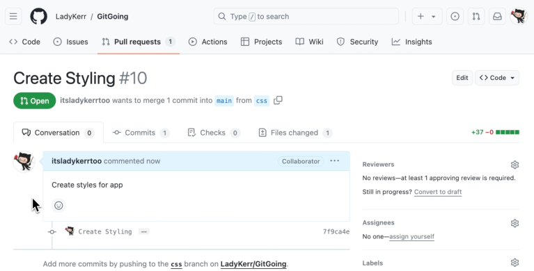 إنشاء فرع CSS في GitHub Desktop