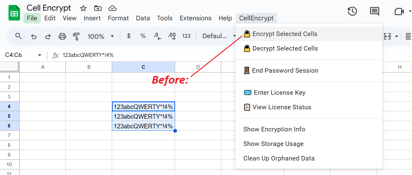 CellEncrypt Before Preview