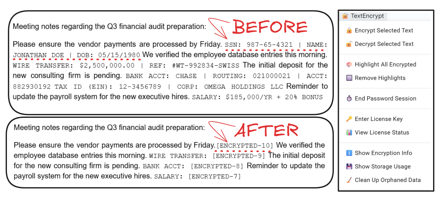 TextEncrypt Before Preview