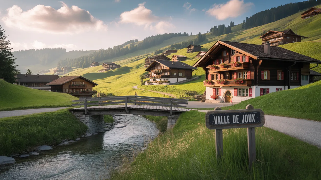 Vallée de Joux picturesque valley with pristine nature
