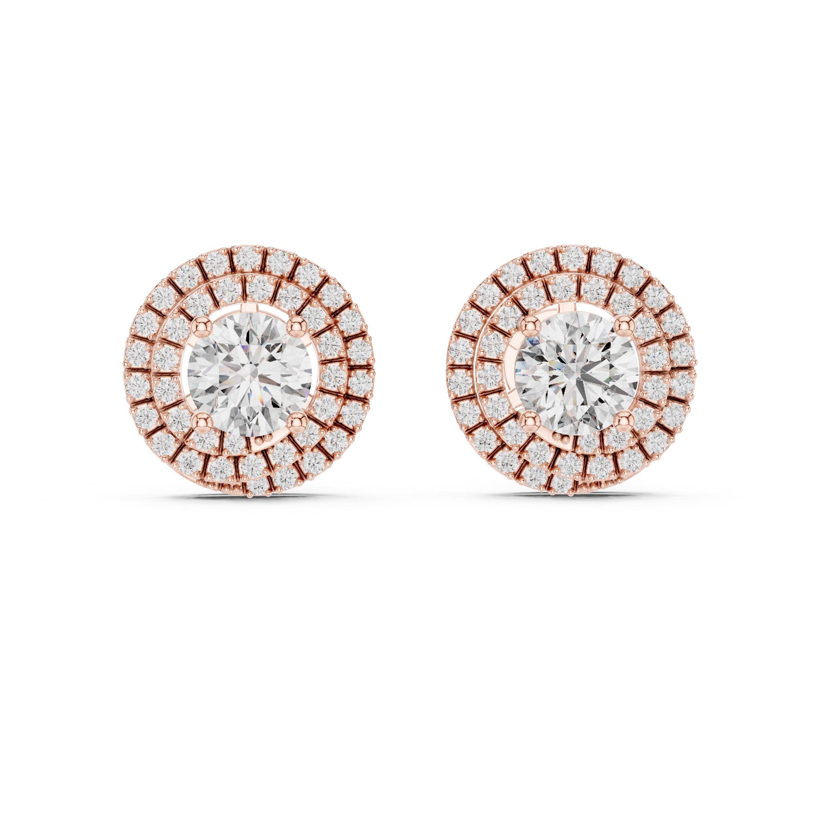 Round Diamond Stud Earring