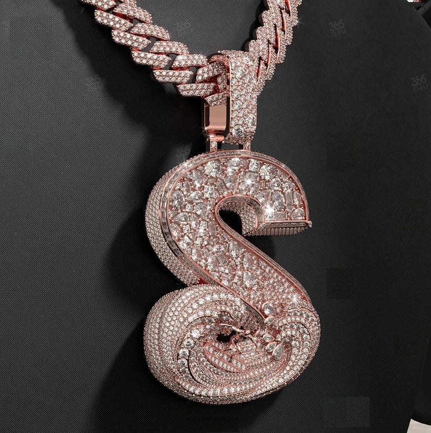 Wawy Custom Latter Moissanite Pendant in Canada