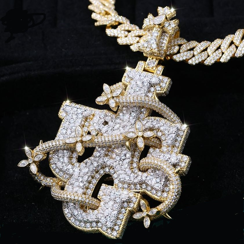 Vine-Wraped Custom Latter Pendant in Canada