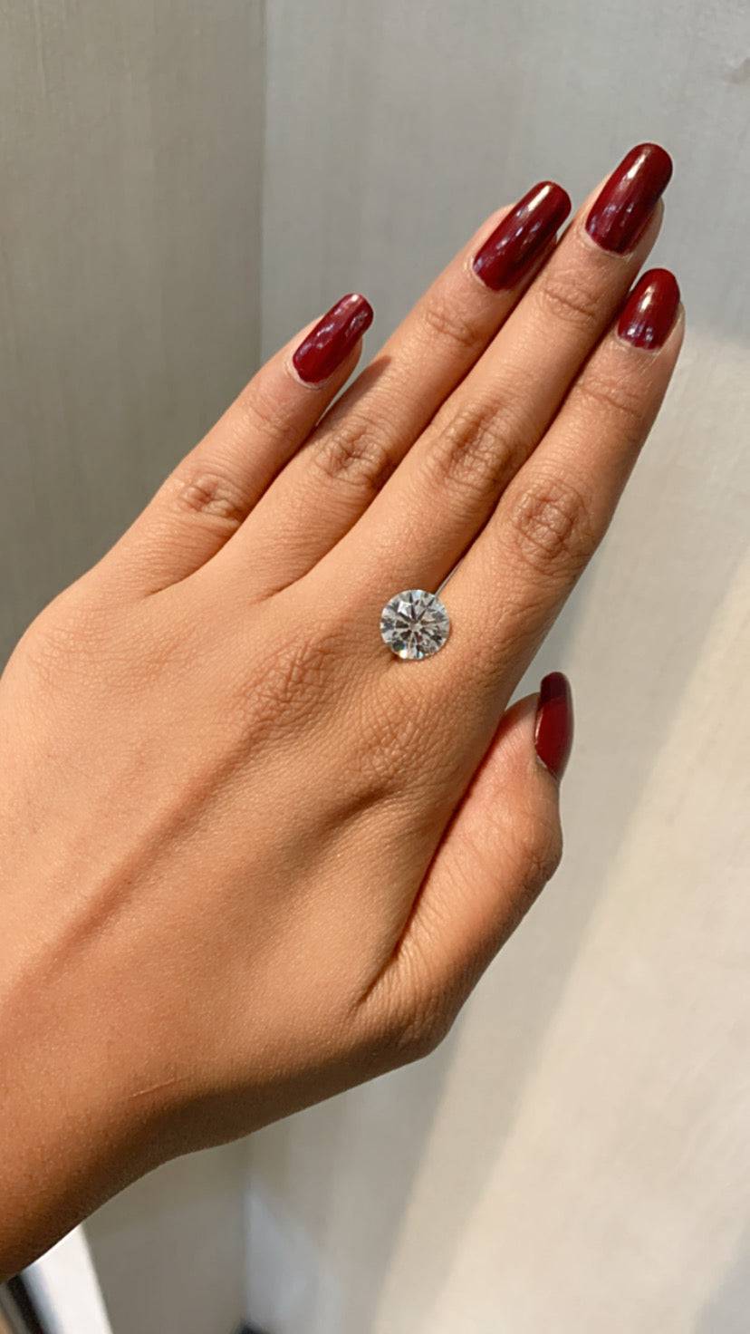 Round 3.5ct F-VS1 IGI Certified Lab Grown Diamond Solitaire