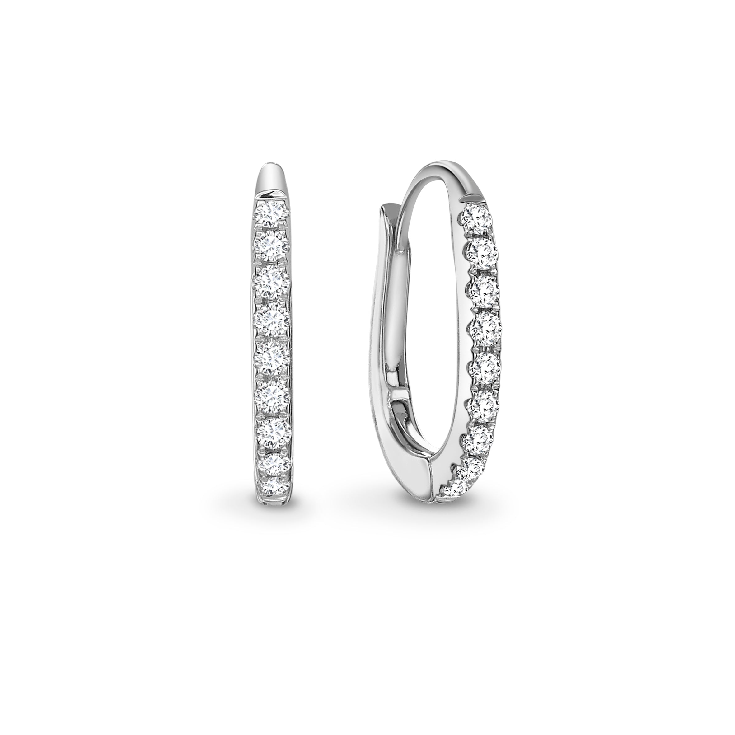 Round Diamond Hoop Earrings in Canada