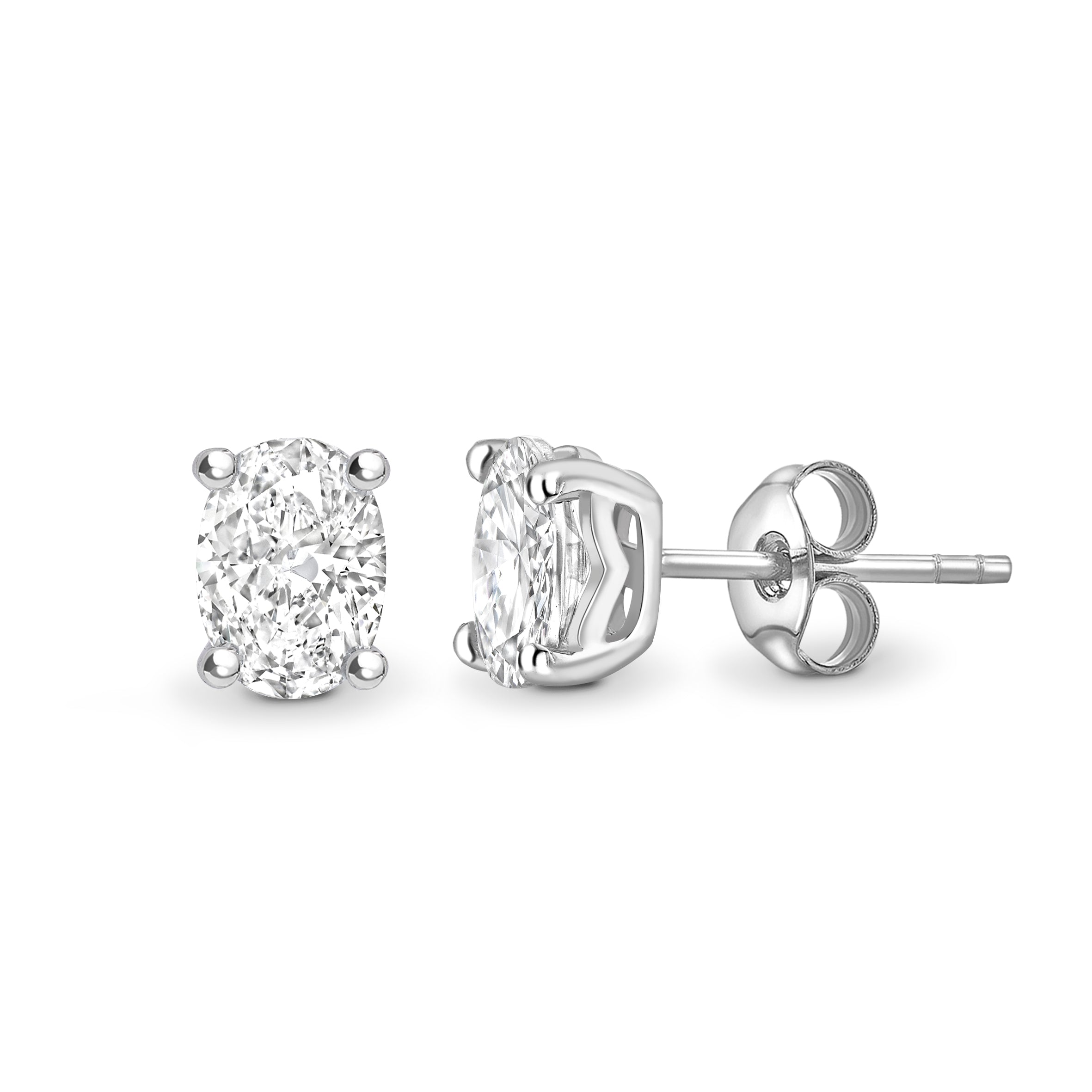 Lab Grown Oval Diamond Earring Studs in Canada