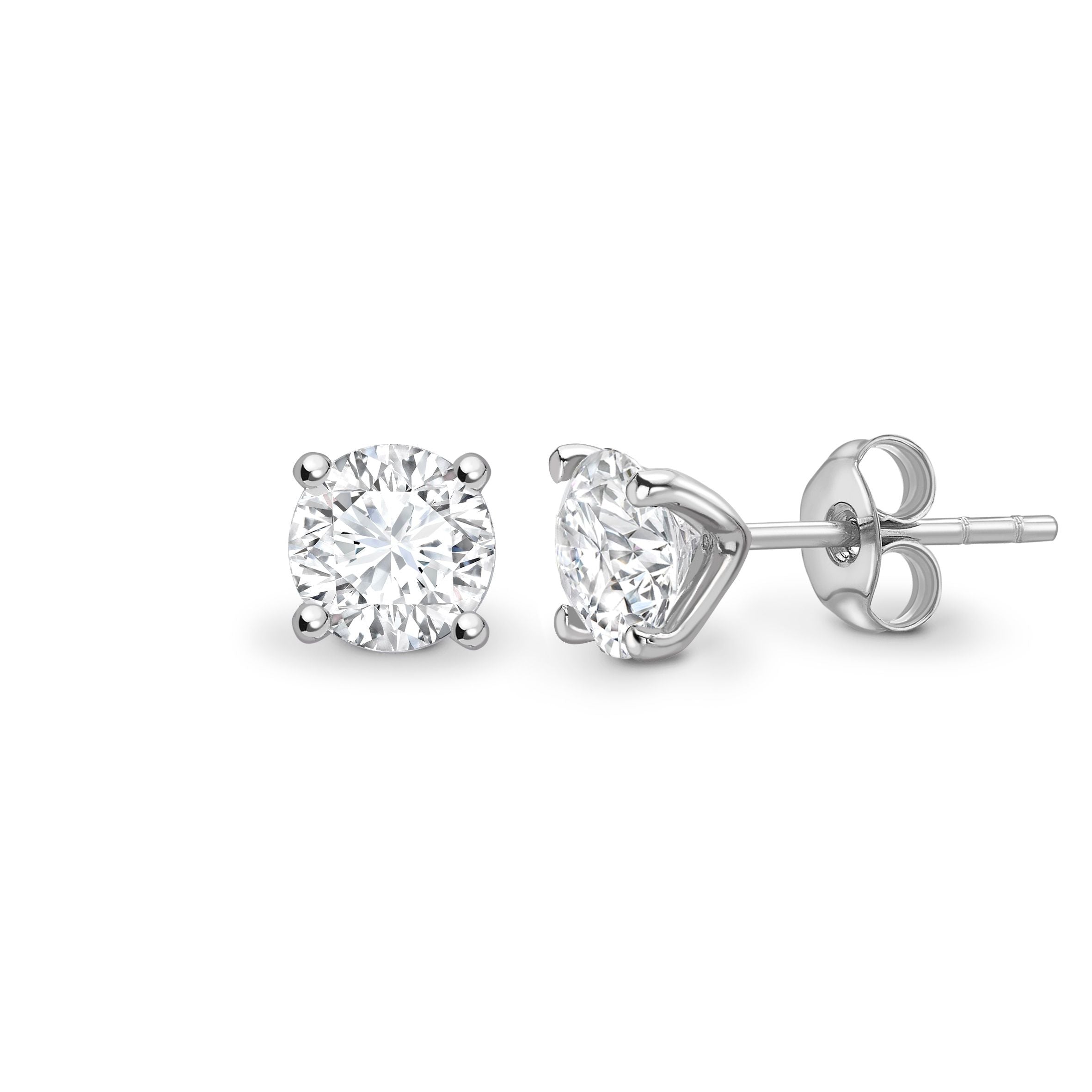 Lab Grown Round Brilliant Cut Diamond Earring Studs in Canada