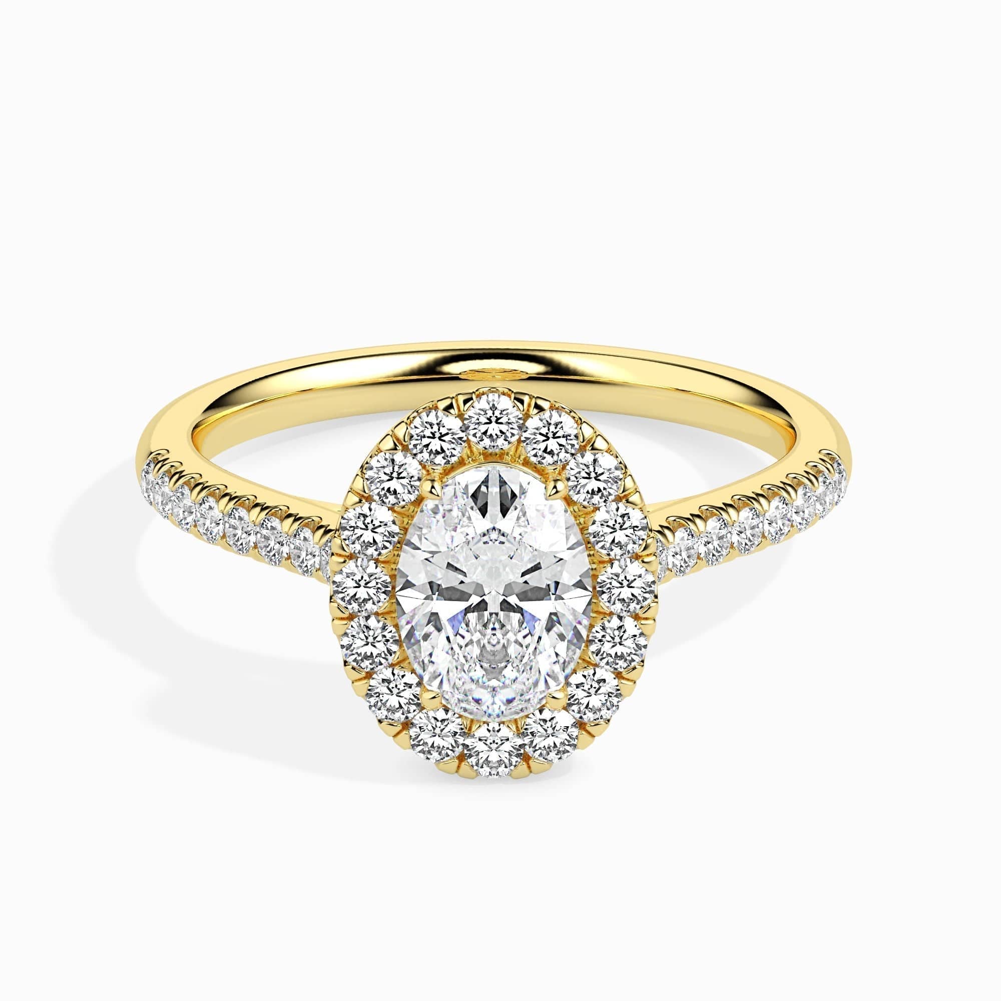 1ct Oval Halo Lab Diamond Bliss Ring