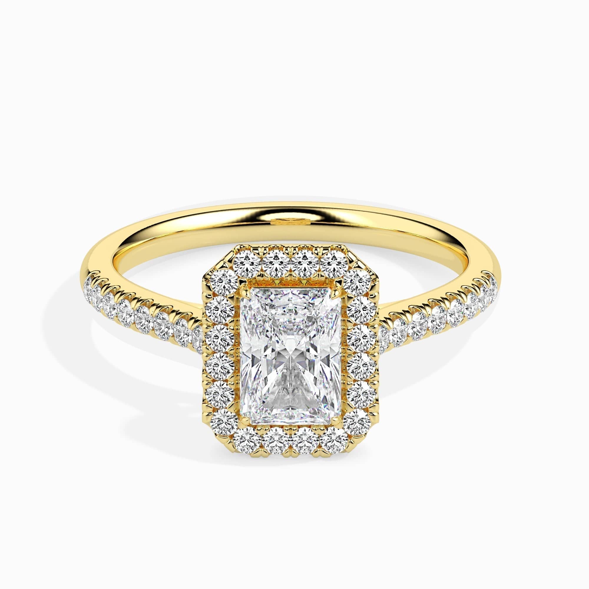 2ct Rediant Halo Lab Diamond Span Ring