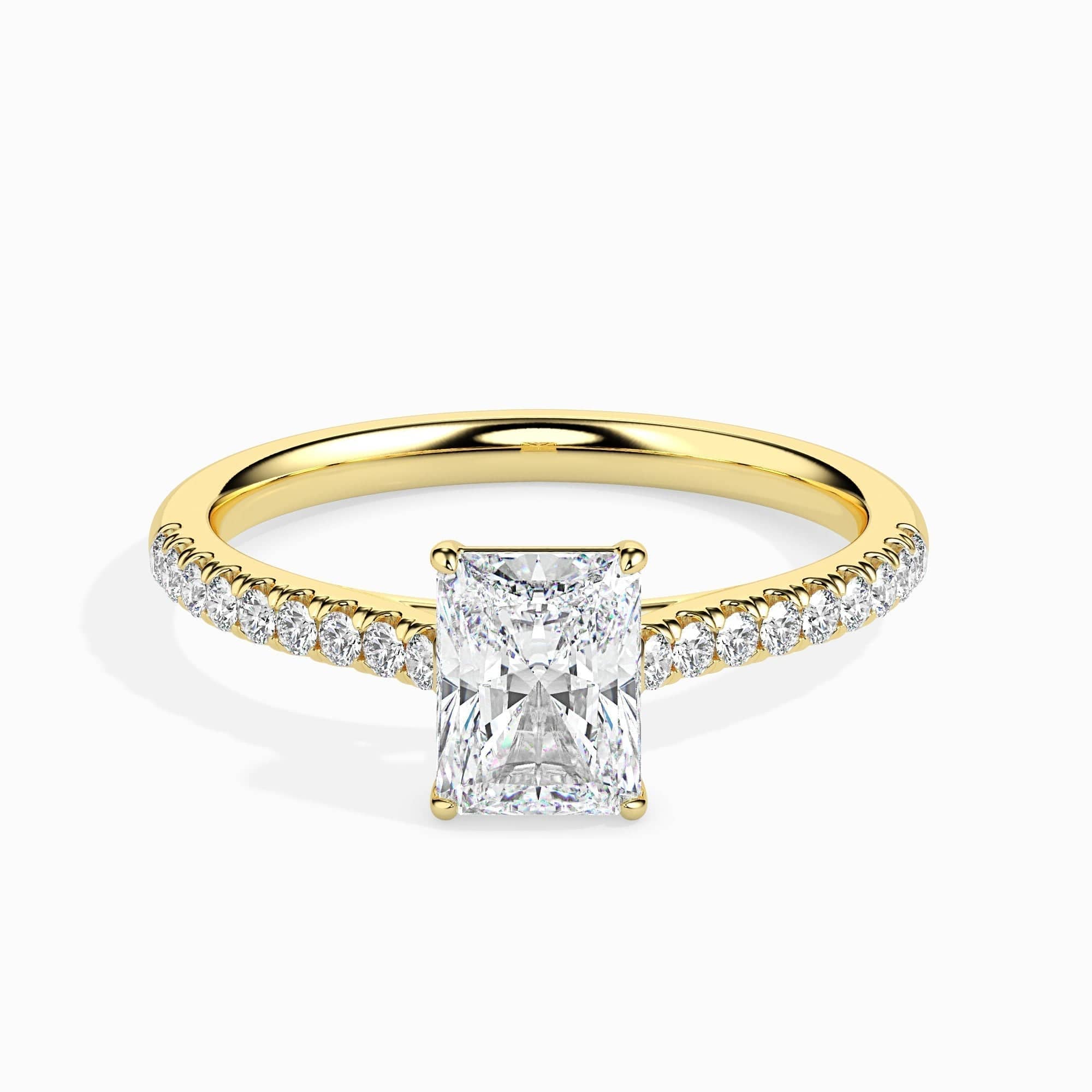 1.5ct Rediant Lab Diamond Waver Solitaire Ring
