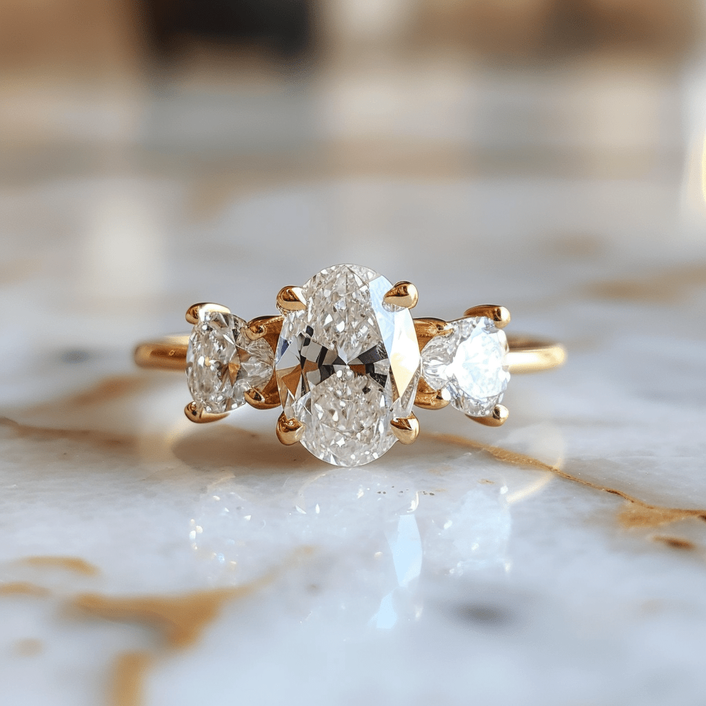 Tria 1ct Oval Lab Diamond Ring