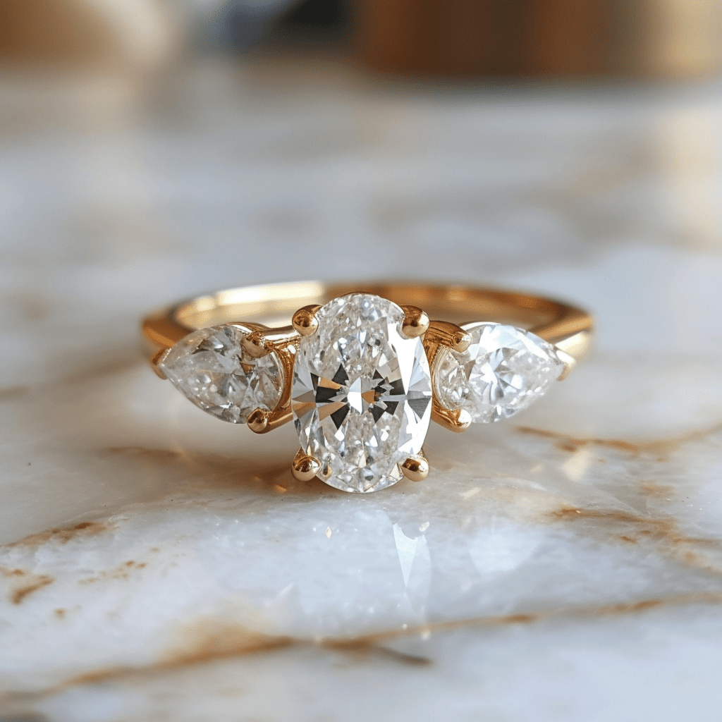 Trica 1ct Oval Lab Diamond Ring