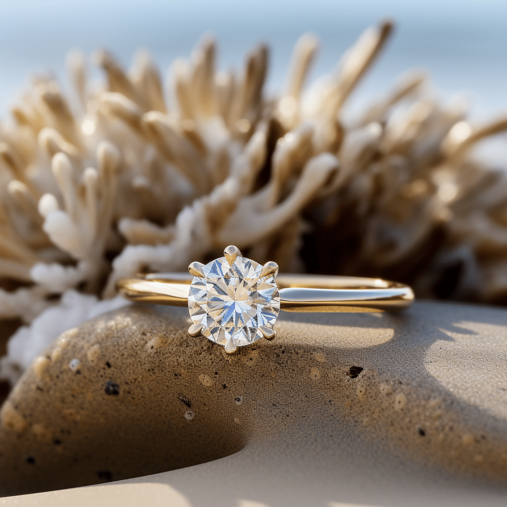 Omni 1.5ct Round Lab Diamond Ring