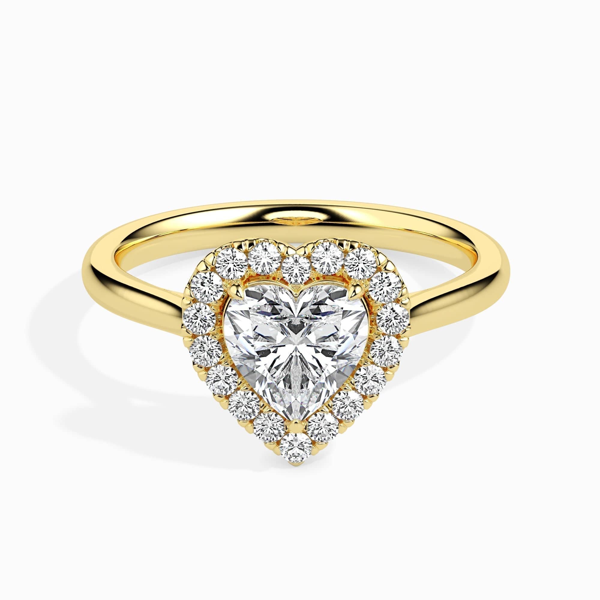 1ct Heart Halo Lab Diamond Welkin Ring