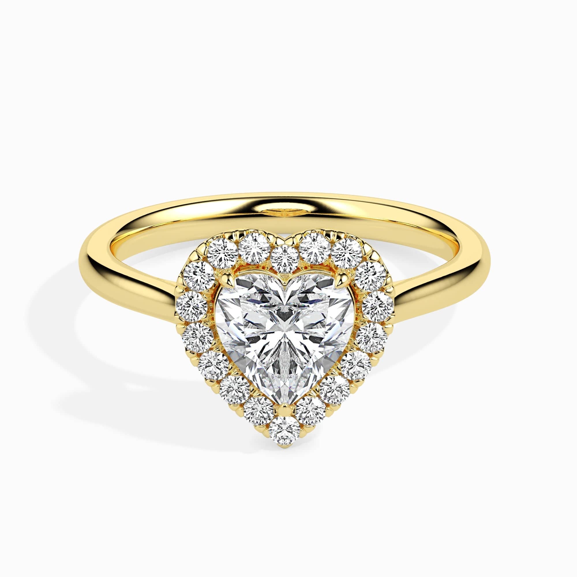 Welkin 1ct Heart Halo Lab Diamond Ring