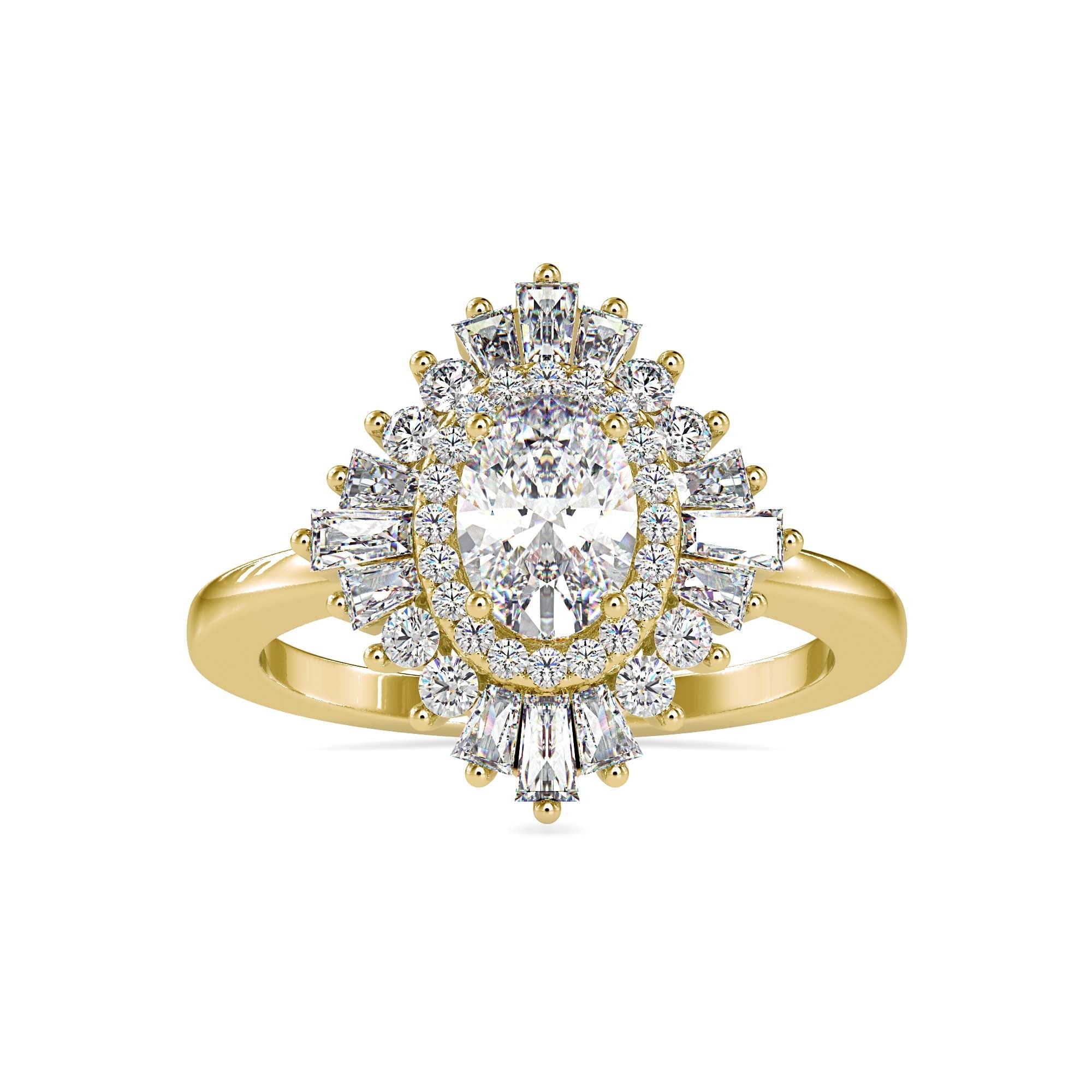 Slaying 0.75 Pointer Oval Halo Lab Diamond Ring in Canada