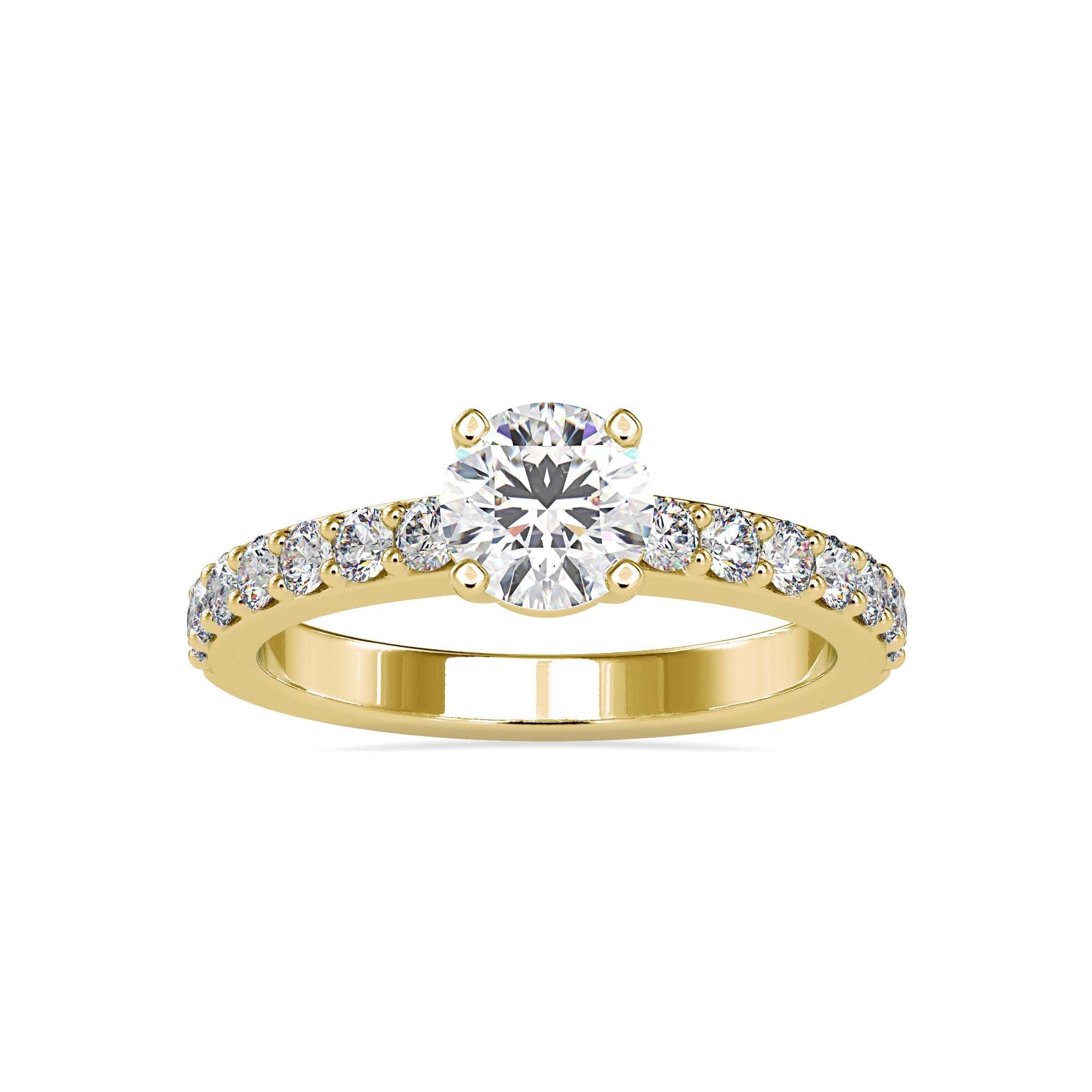 Glitter 0.55 Pointer Round Lab Diamond Ring in Canada