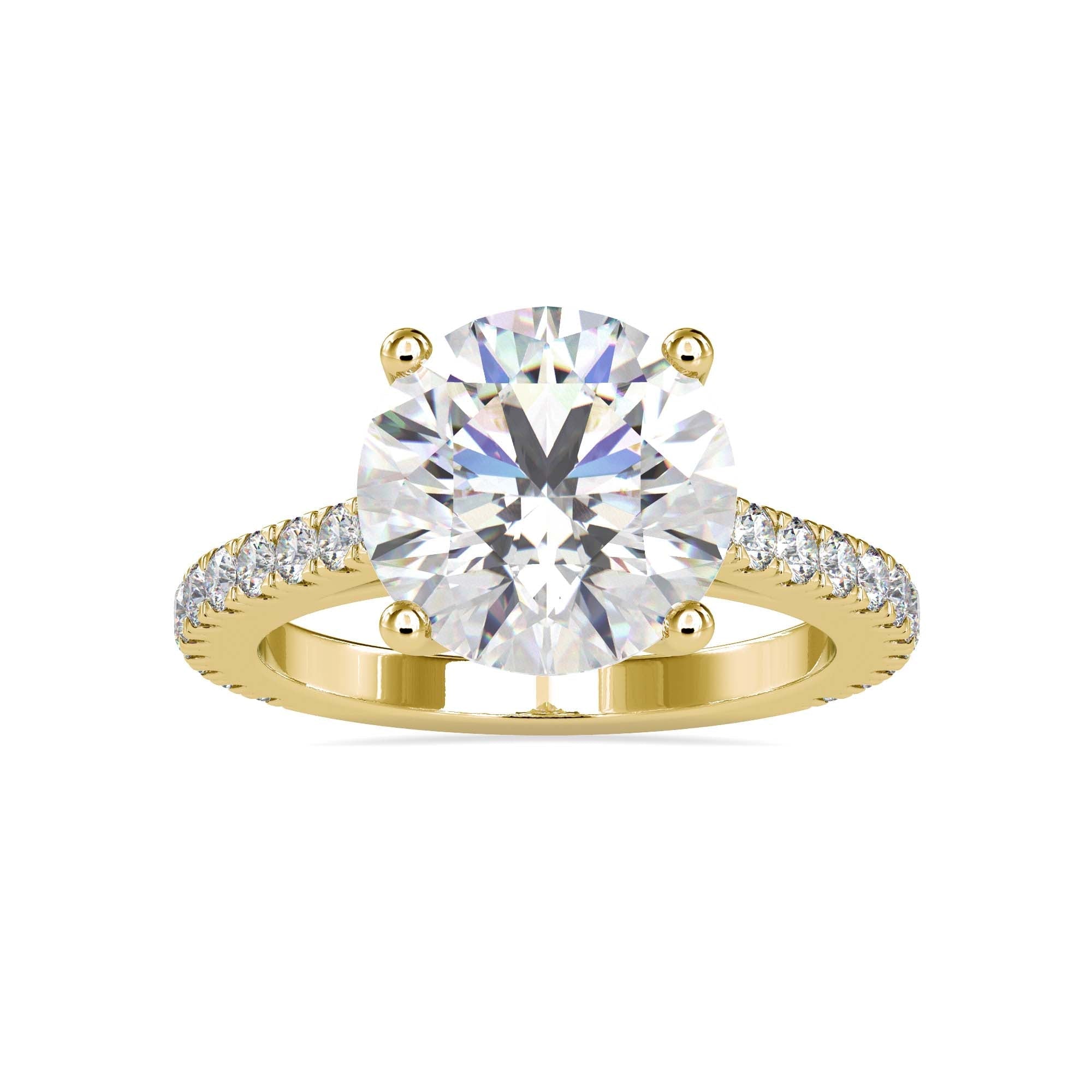 Militia 3ct Solitaire Engagement Round Lab Diamond Ring