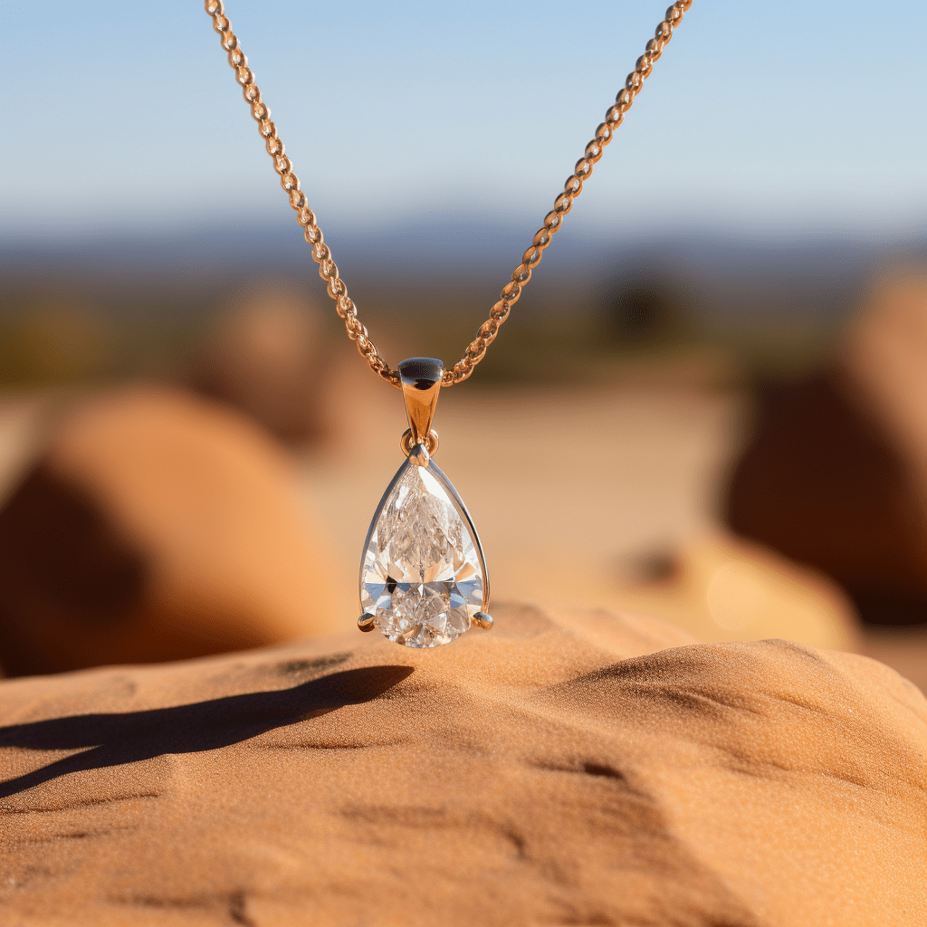 Sary 1ct Pear Lab Diamond Pendant