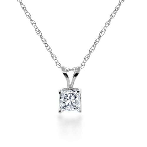 Rosa 0.5 Pointer Princess Lab Diamond Pendant