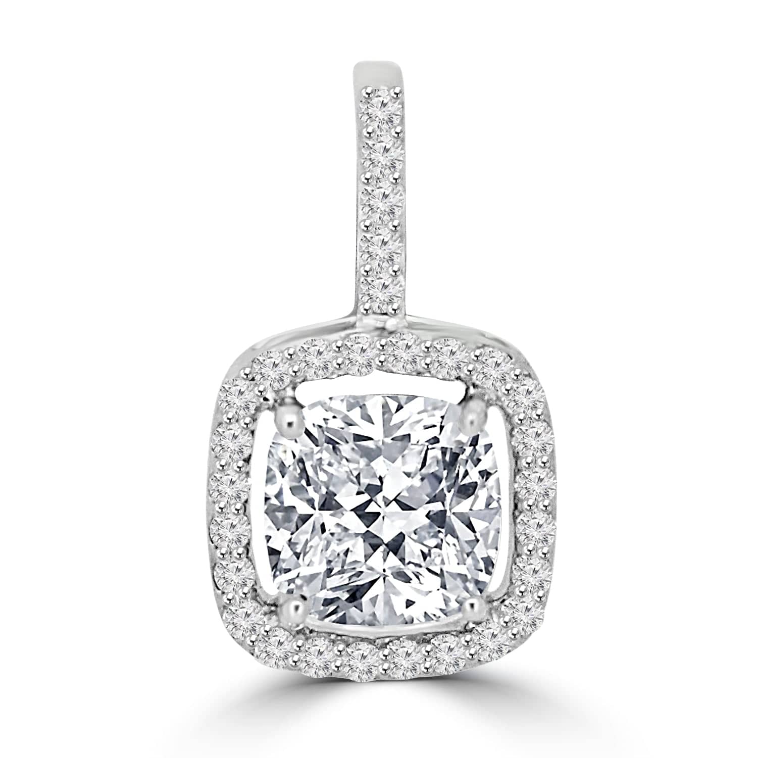 Ross 1ct Cushion Halo Lab Diamond Pendant