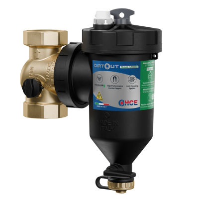 DirtOUT XL - DF120 | DEFANGATORE MAGNETICO MULTIFUNZIONE PER RISPARMIO ENERGETICO in polimero, con deviatore in ottone e attacchi ff