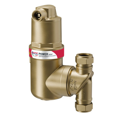 POWER VENT - Orientabile - Tubo rame | Schwenkbarer Luftabscheider mit Schwimmerfunktion mit innovativer air-trap-kartusche und mechanischen klemmverschraubungen für kupferrohr