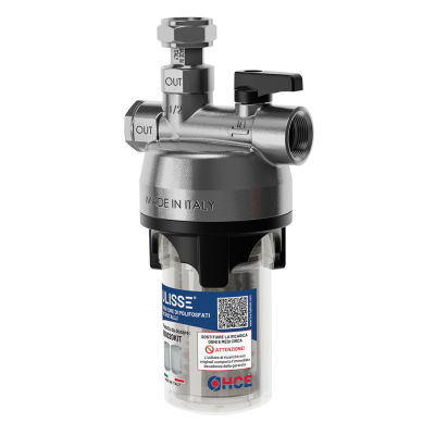 ULISSE® BY-PASS | Dosatore di polifosfati in cristallo con By-pass apparecchio ad uso domestico per il trattamento dell’acqua potabile