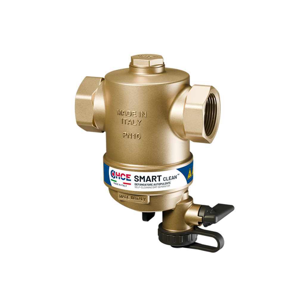 SMART CLEAN - Dritto | Filtro desfangador magnético compacto recto para circuitos hidráulicos - acción filtrante magnética y mecánica