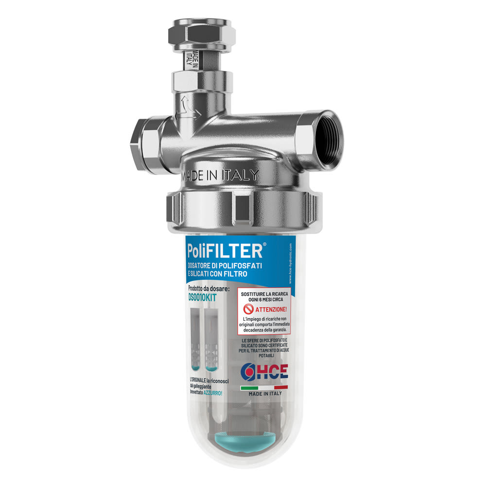 PoliFILTER | Distributeur de polyphosphate et silicate appareil à usage domestique pour le traitement de l’eau potable