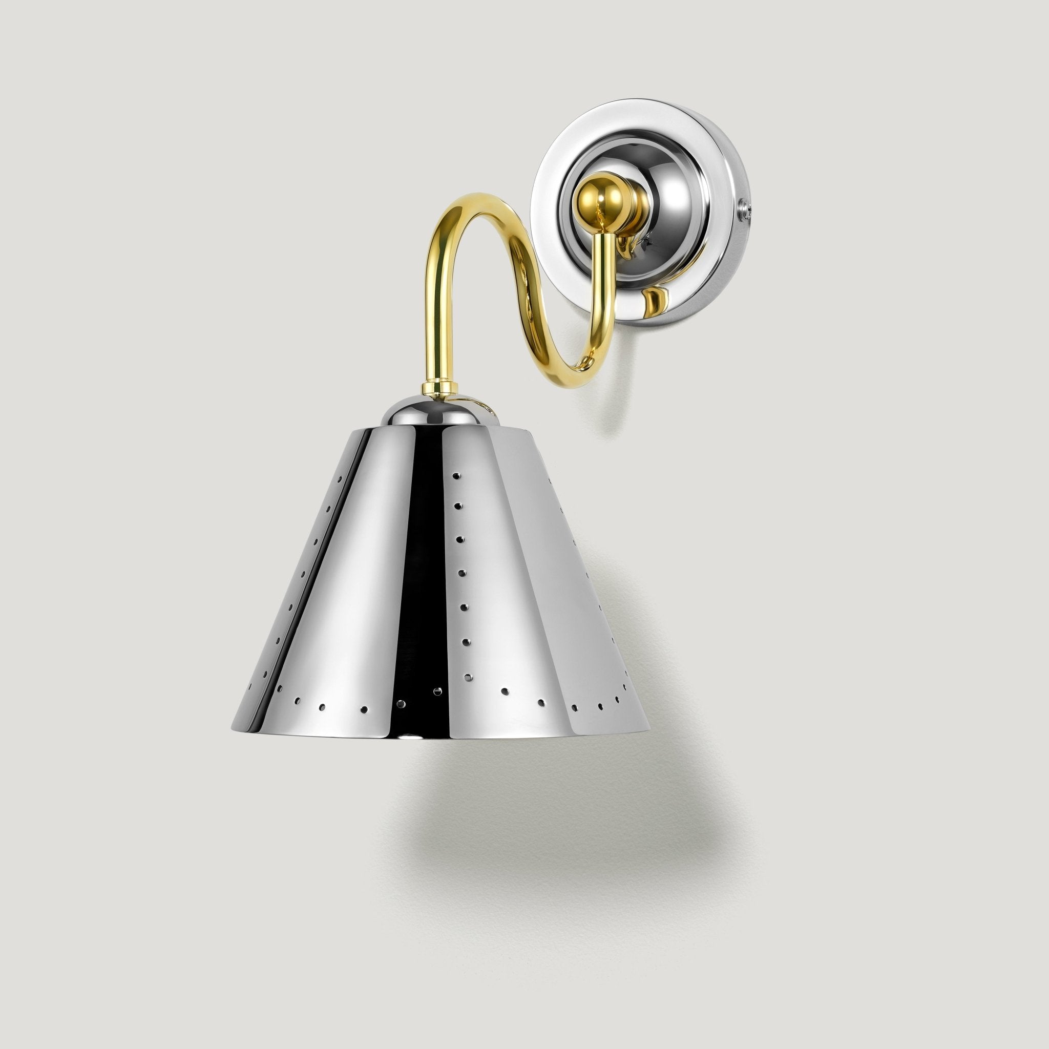 STELLA Swivel Wall Light - Polished Nickel & Brass
