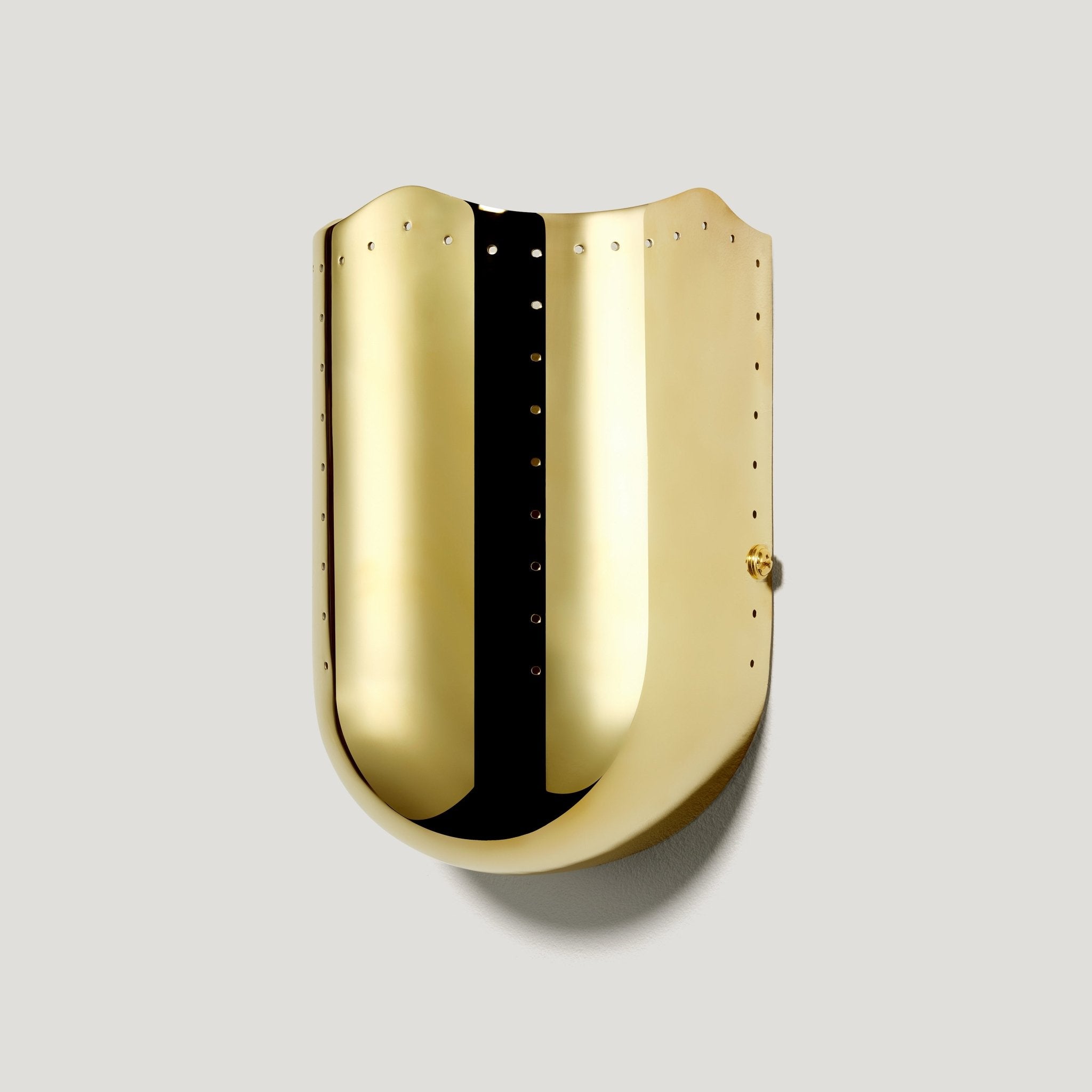 DOMINO Flush Wall Sconce - Unlacquered Brass