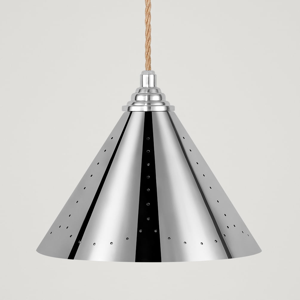 VESPER Conical Pendant Light - Polished Nickel
