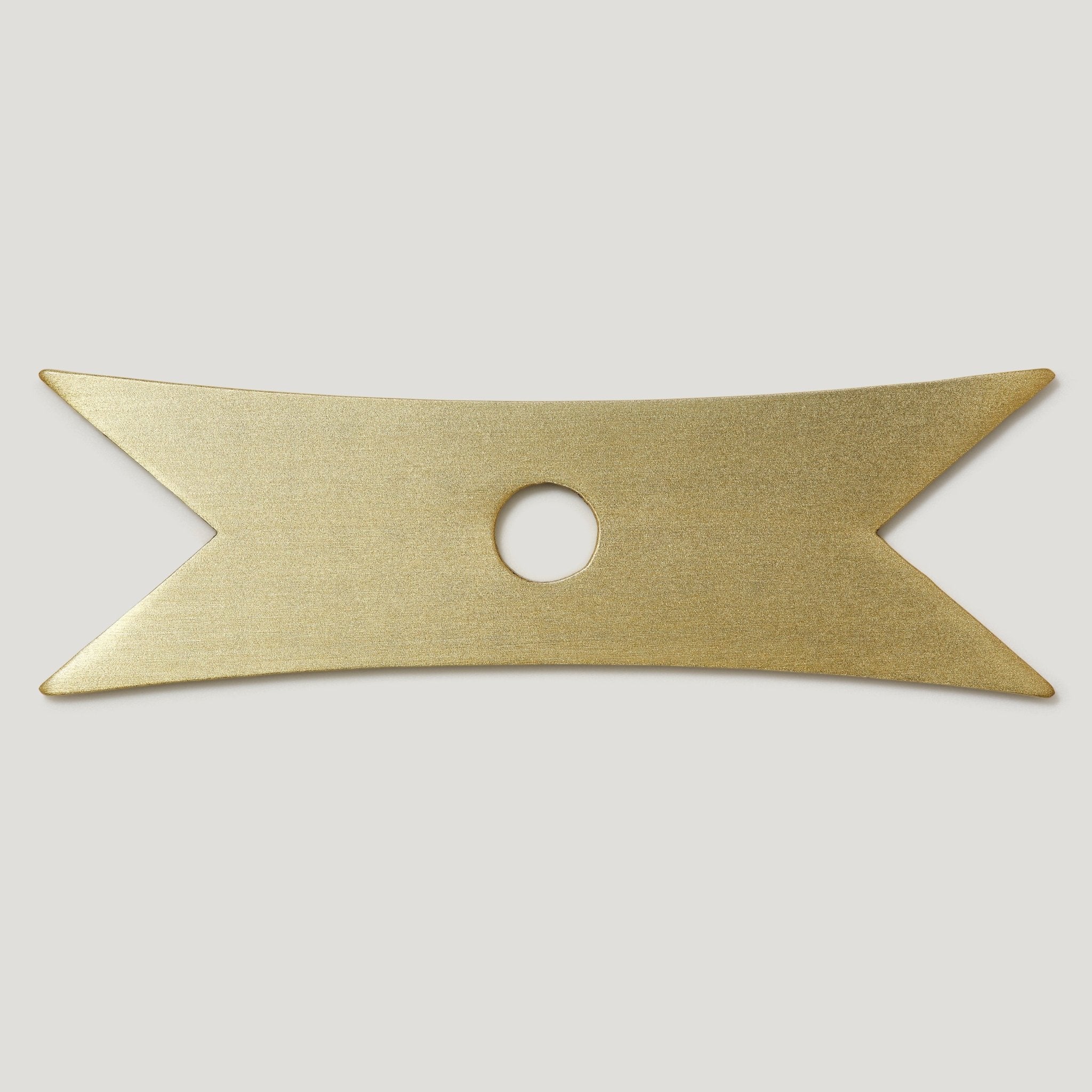 ELIZA Ribbon Knob Backplate - Satin Brass