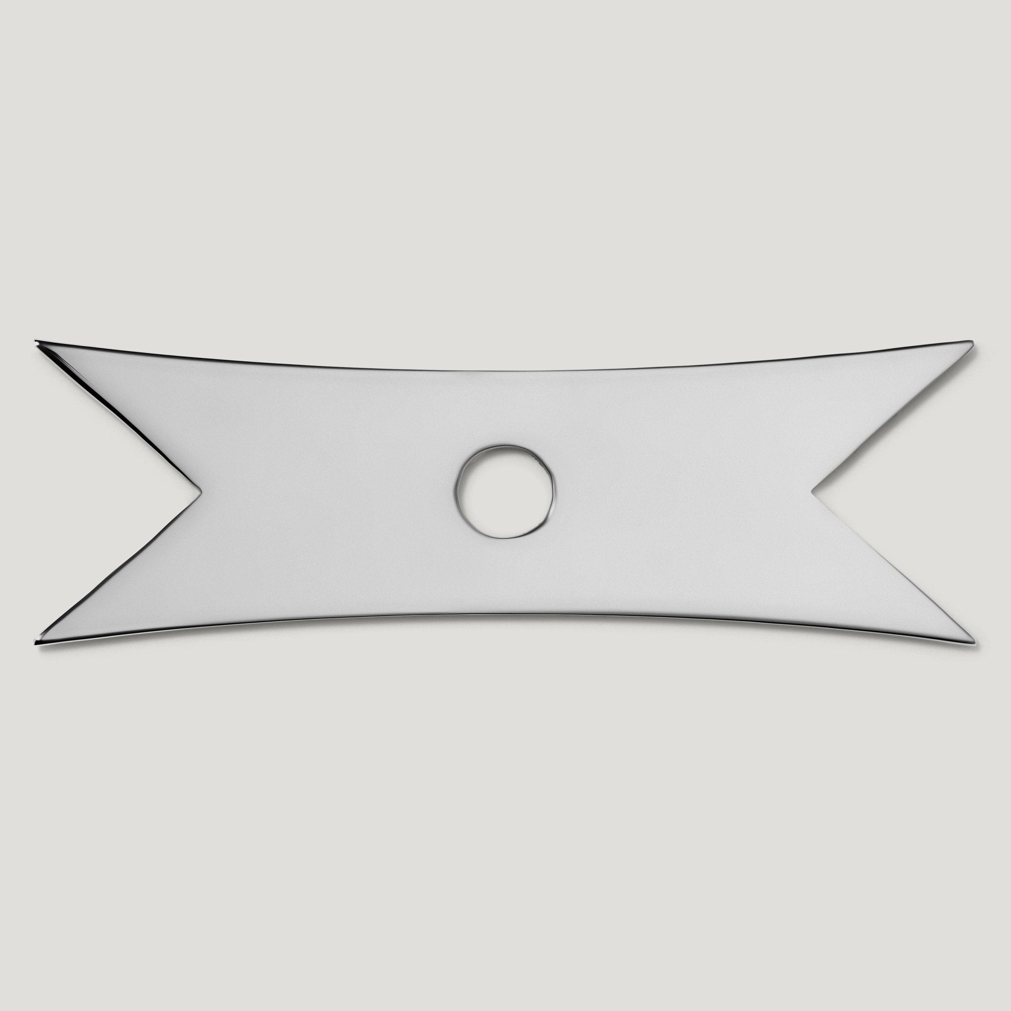 ELIZA Ribbon Knob Backplate - Polished Nickel