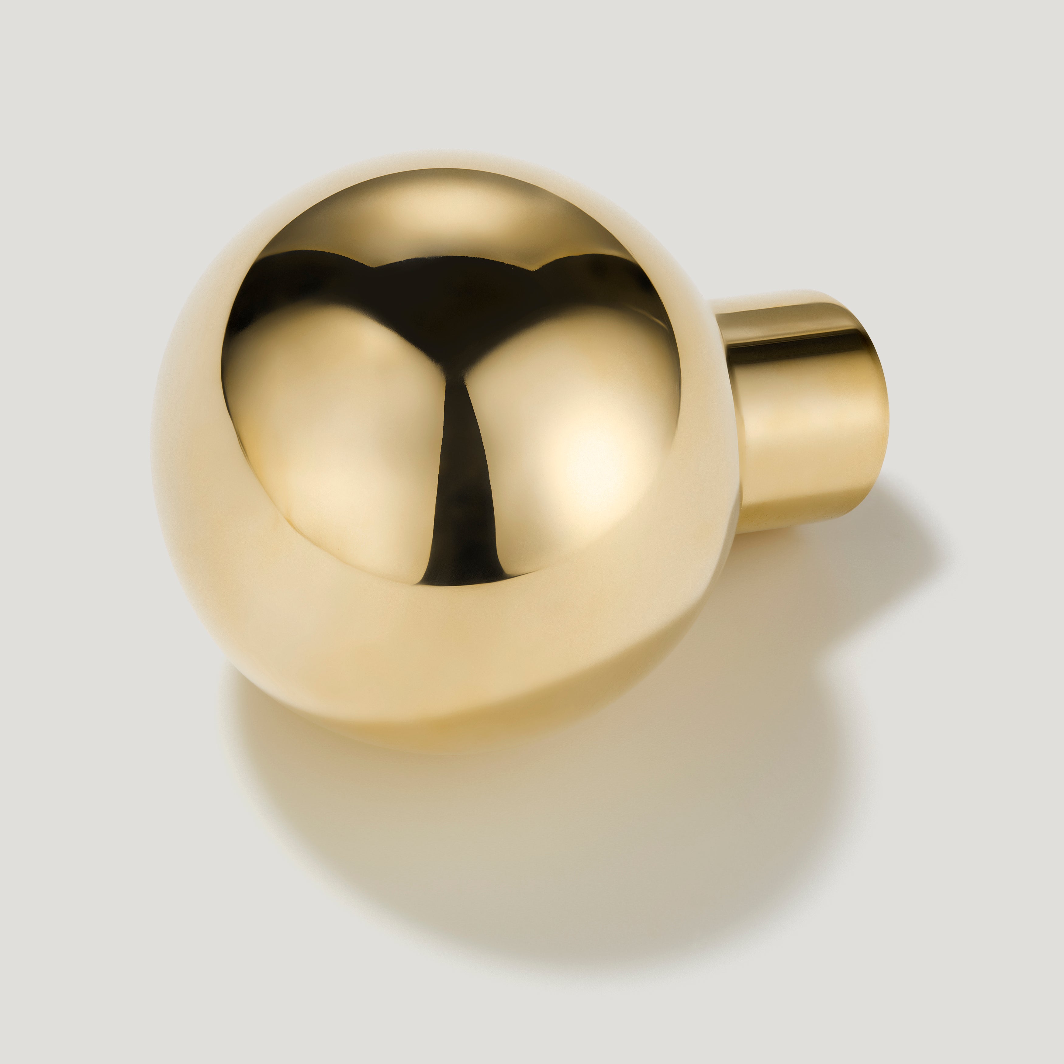 BOBBIN Ball Knob - Unlacquered Brass
