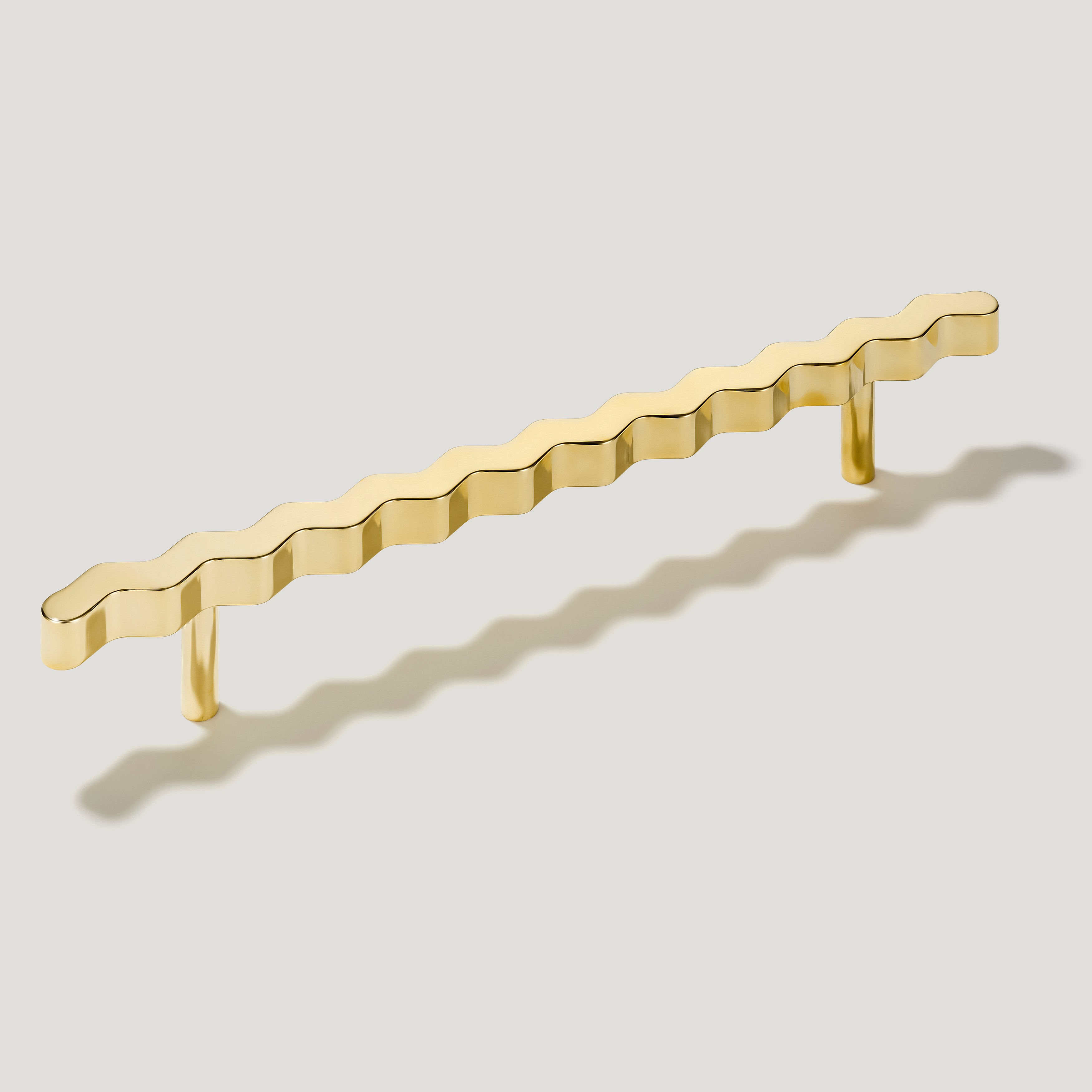 SQUIGGLE Handle - Unlacquered Brass