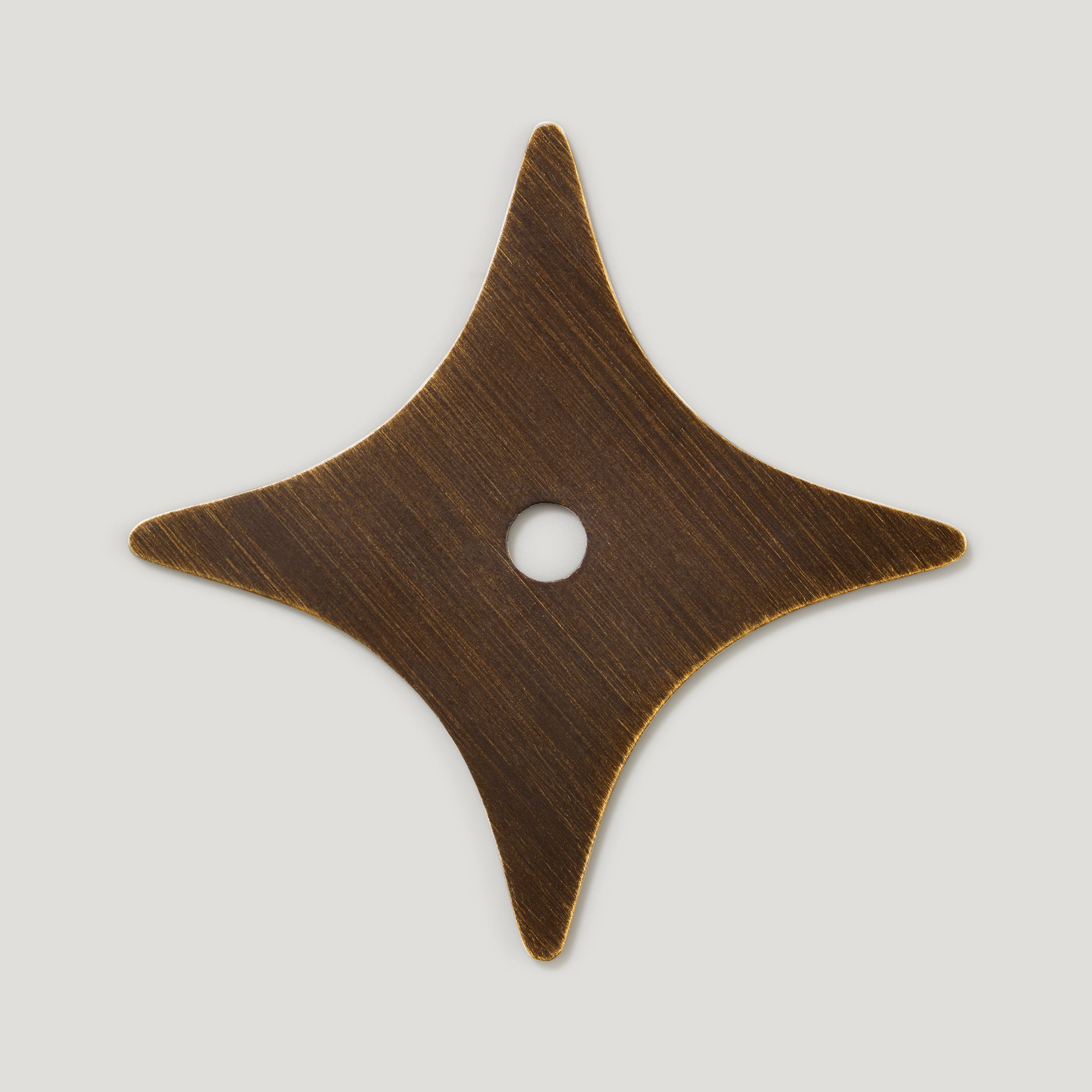 ADA Star Knob Backplate - Antique Brass