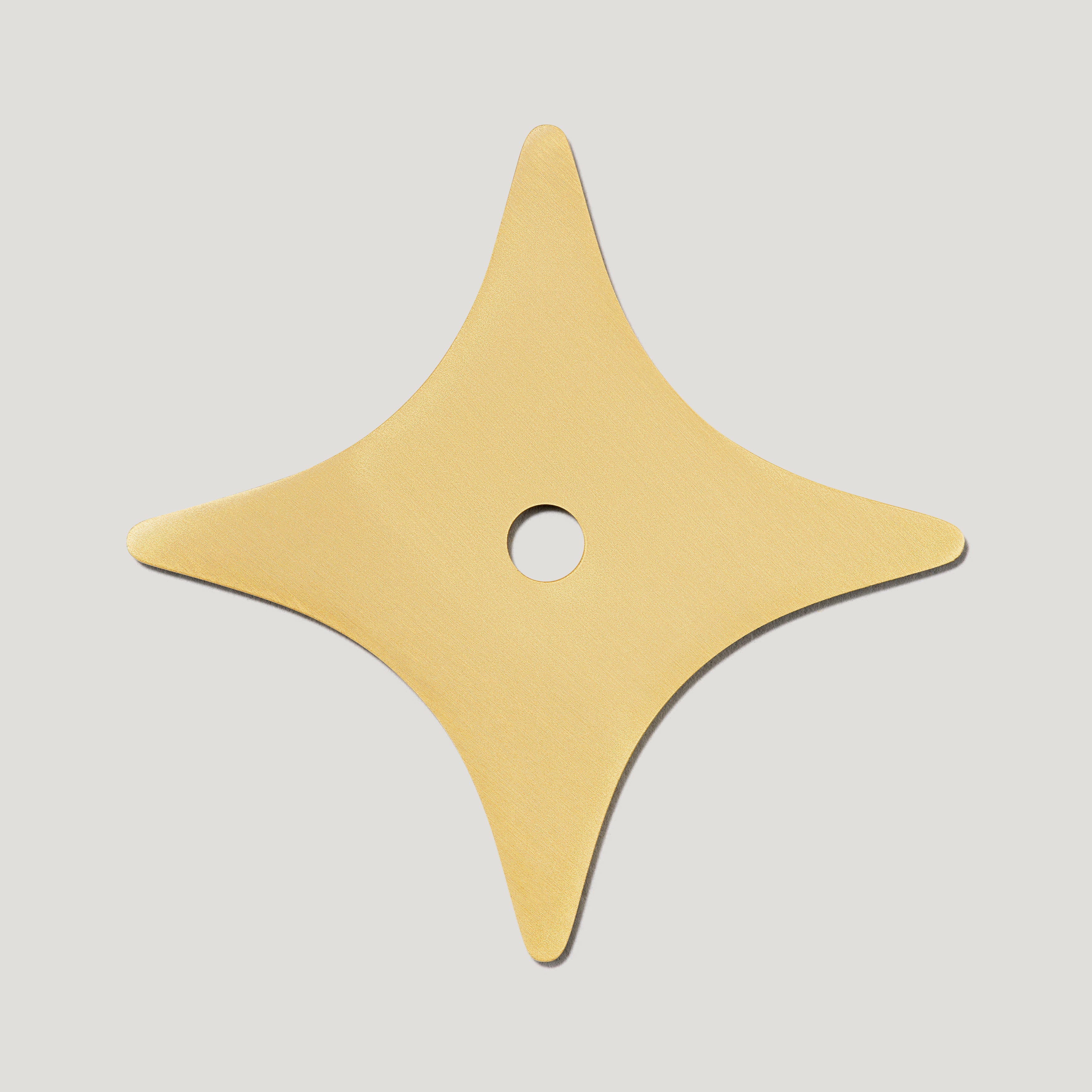 ADA Star Knob Backplate - Satin Brass